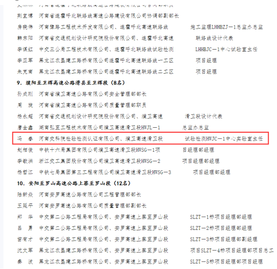 喜報(bào)！河南交科院檢驗(yàn)檢測認(rèn)證有限公司、河南省豫通工程管理咨詢有限公司獲河南省交通運(yùn)輸廳通報(bào)表揚(yáng)